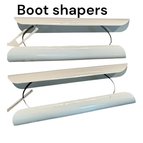 Boot Shapers white with hanger - Picture 1 of 4